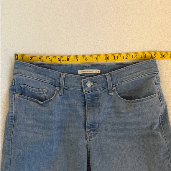 Levi’s Classic Straight Jeans Women’s Size 8 Light Wash - Picture 7 of 11